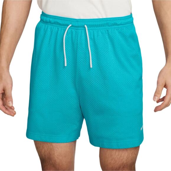 Nike Mens Size M Dri FIT 5" Mesh Basketball Shorts Pockets Teal White HV1880 345 - Picture 4 of 12